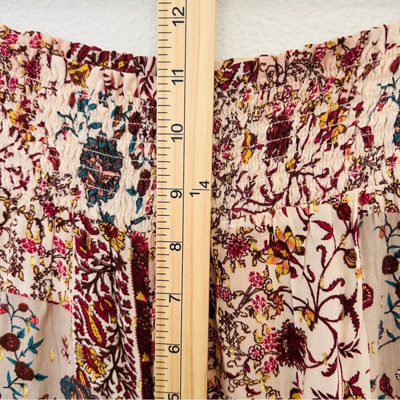 Drew Anthropologie Festival Pants Patchwork Metallic Wide Leg Women's Size Small - Picture 11 of 14